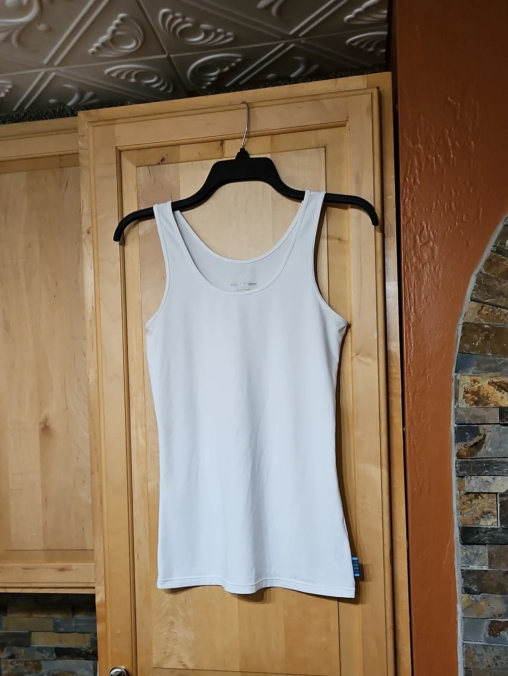 Tory Burch Sport White Sleeveless Scoop Neck Tank Top